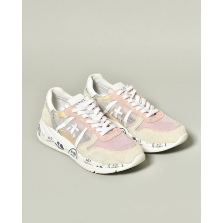Baskets à empiècements translucides beige Premiata