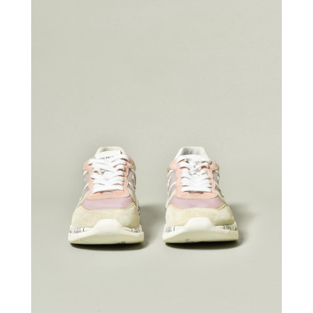 Baskets à empiècements translucides beige Premiata