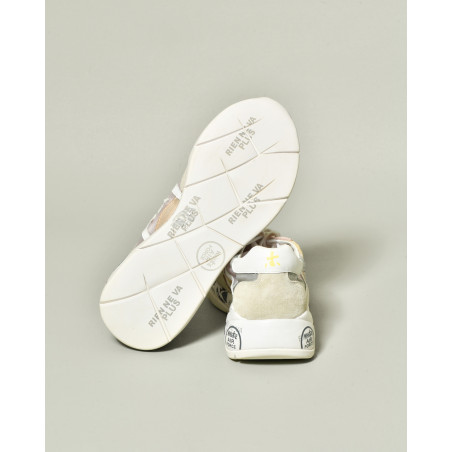 Baskets à empiècements translucides beige Premiata