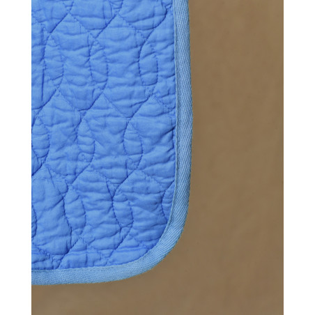 Veste sans manches matelassée bleue à motifs floral V.de.Vinster