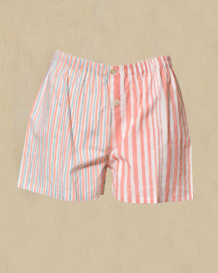 Short en coton à rayures roses V.de.Vinster