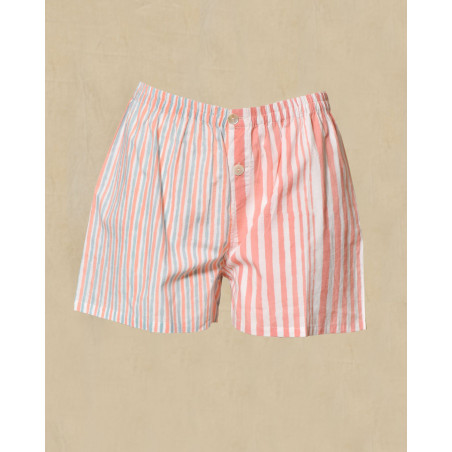 Short en coton à rayures roses V.de.Vinster