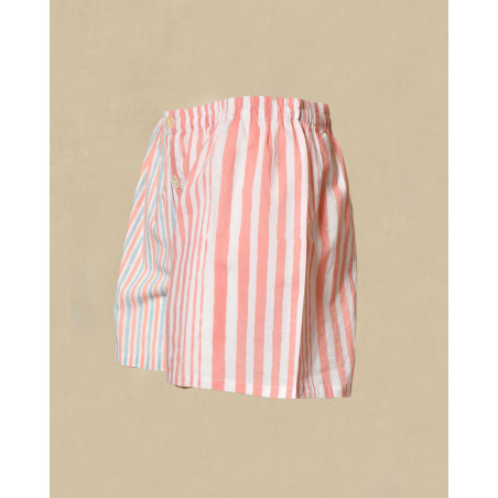Short en coton à rayures roses V.de.Vinster