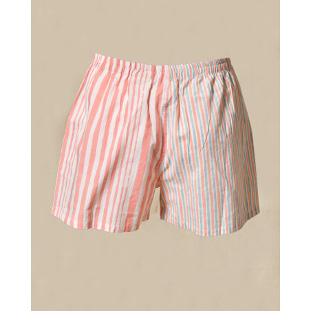 Short en coton à rayures roses V.de.Vinster