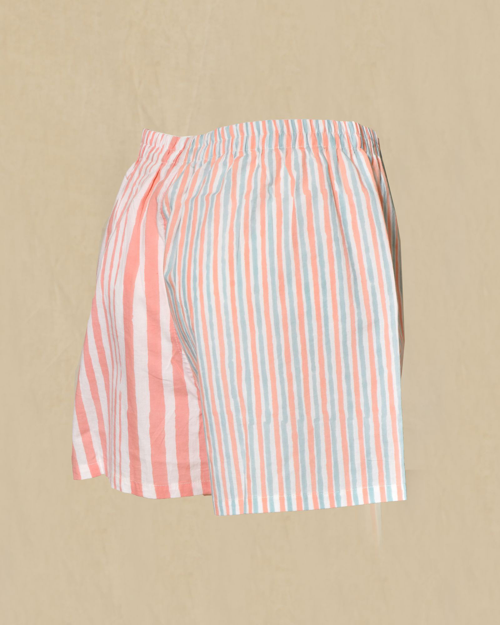 Short en coton à rayures roses V.de.Vinster