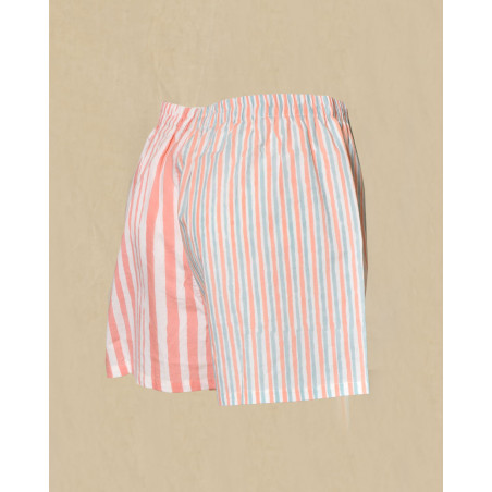 Short en coton à rayures roses V.de.Vinster