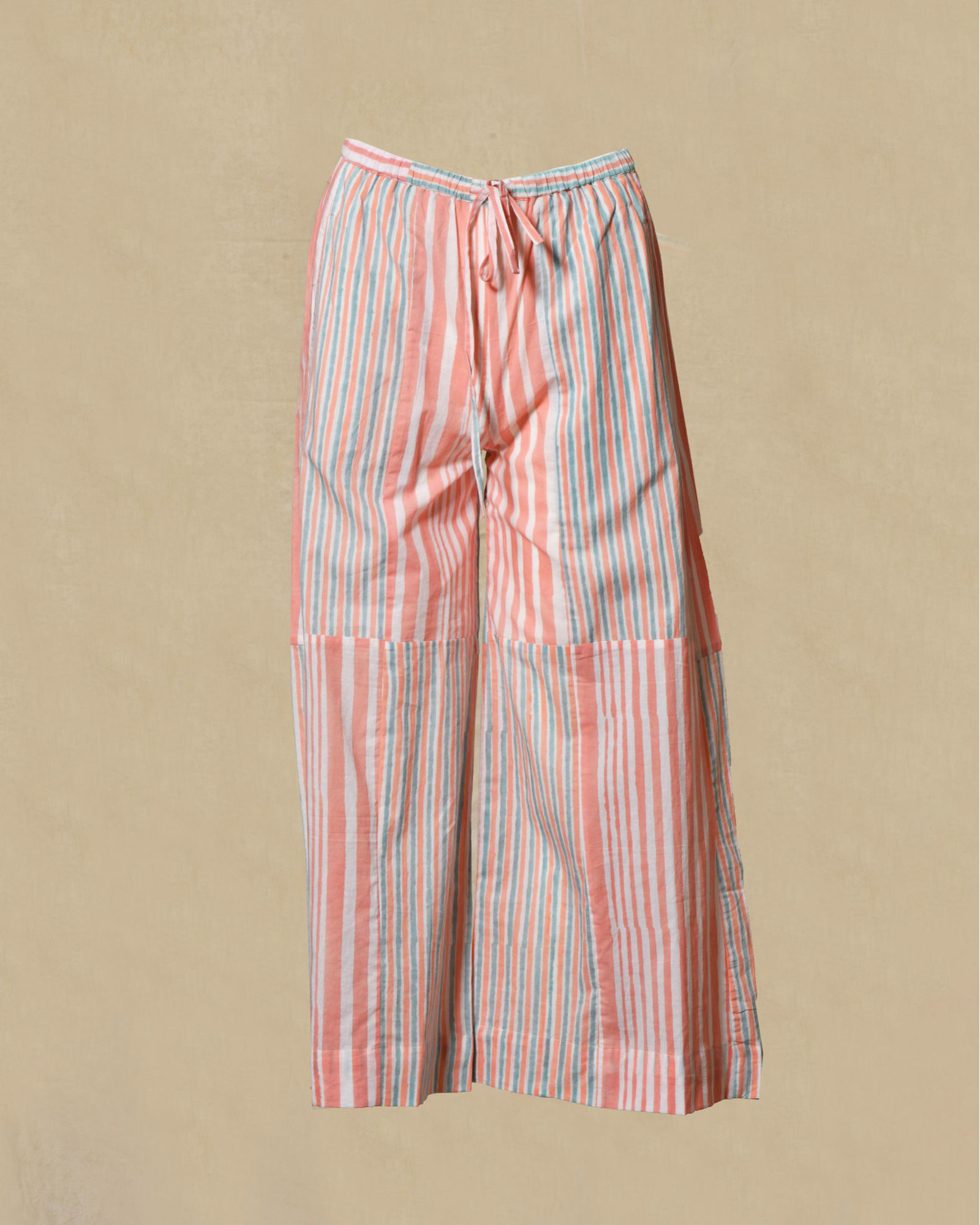 Pantalon large à rayures roses V.de.Vinster