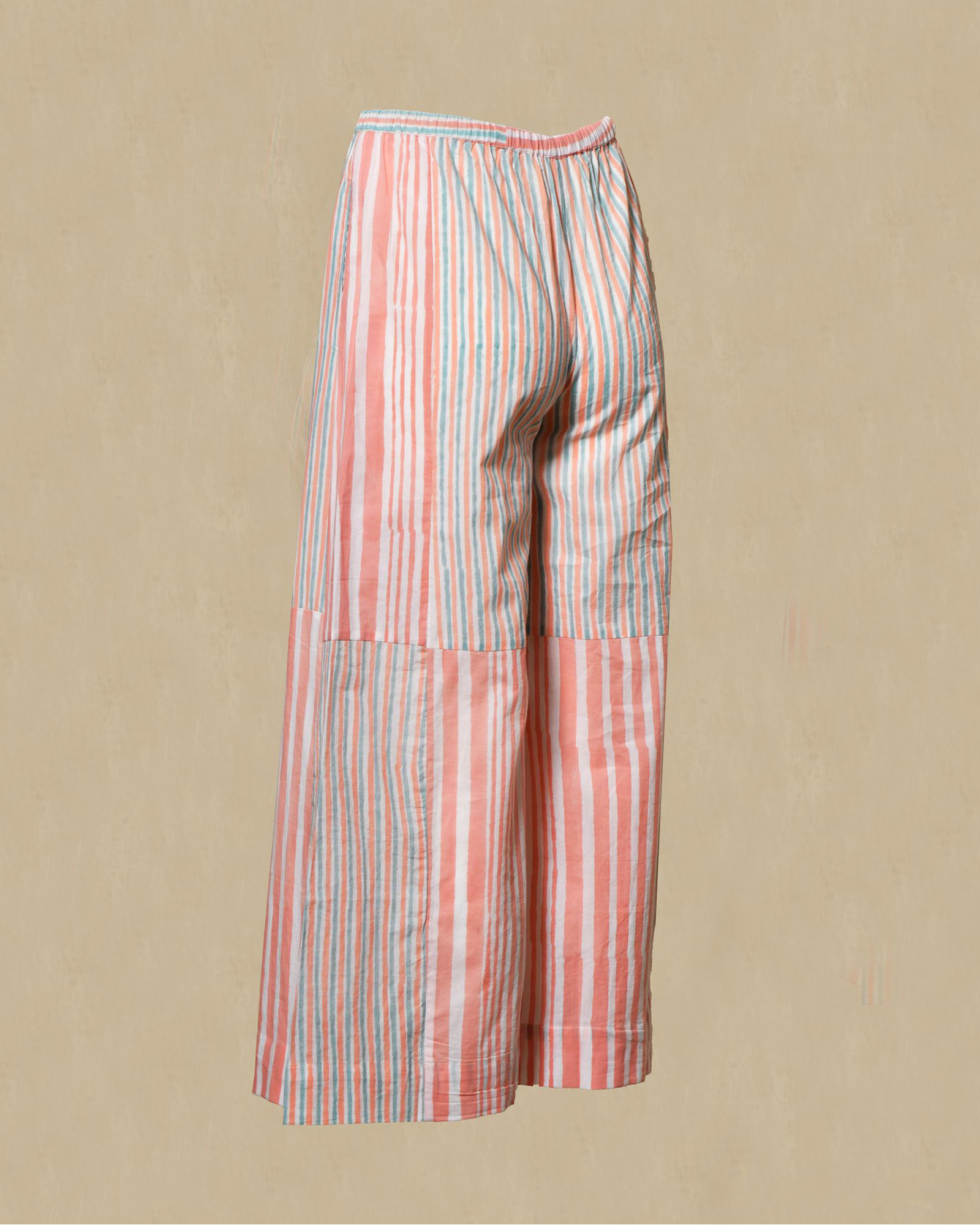 Pantalon large à rayures roses V.de.Vinster