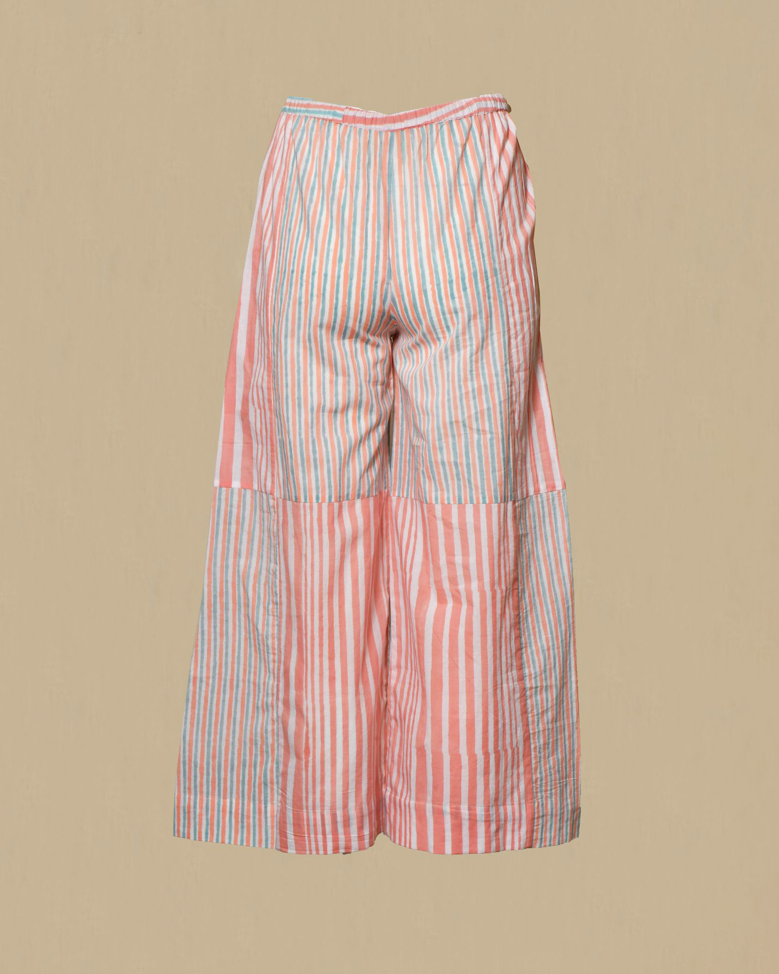 Pantalon large à rayures roses V.de.Vinster