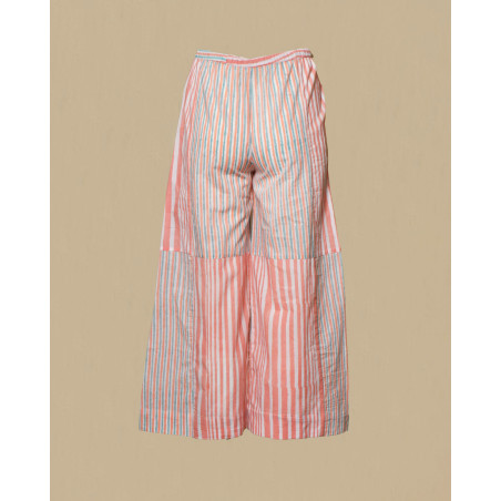 Pantalon large à rayures roses V.de.Vinster