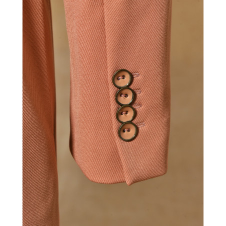 Veste blazer à double boutonnage rose Maesta