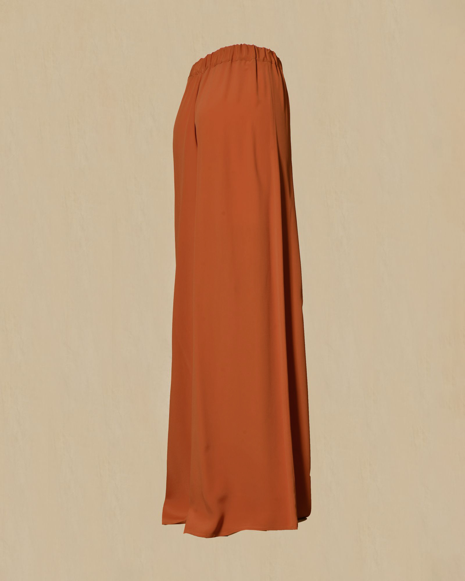 Pantalon large en soie brique Sfizio