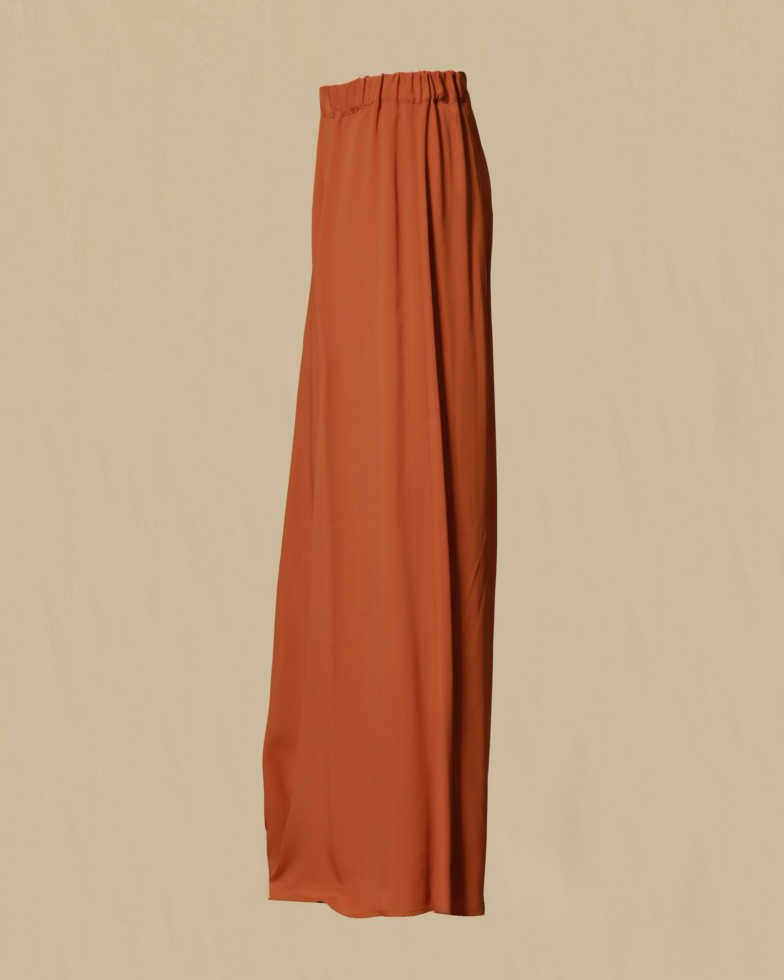 Pantalon large en soie brique Sfizio