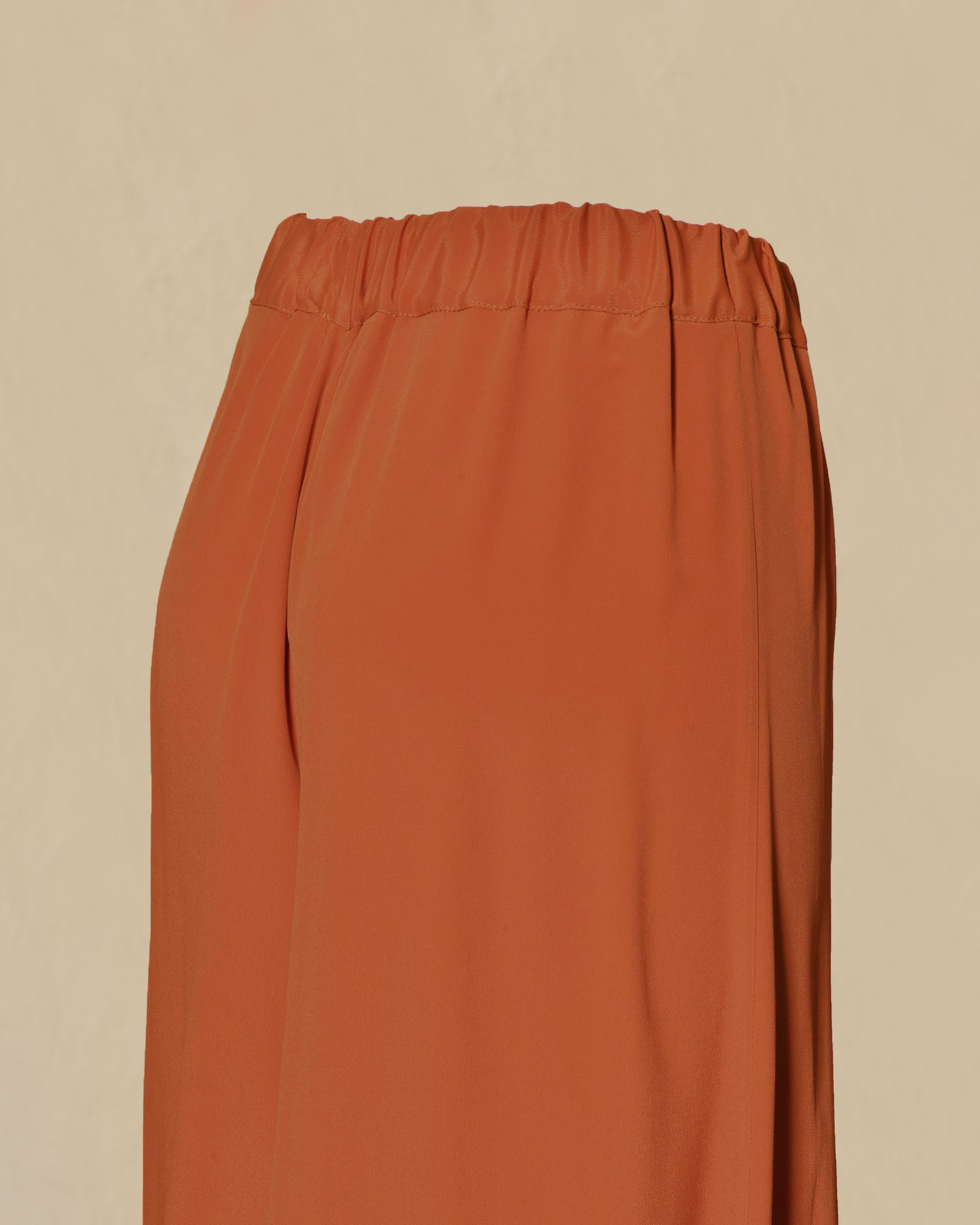 Pantalon large en soie brique Sfizio