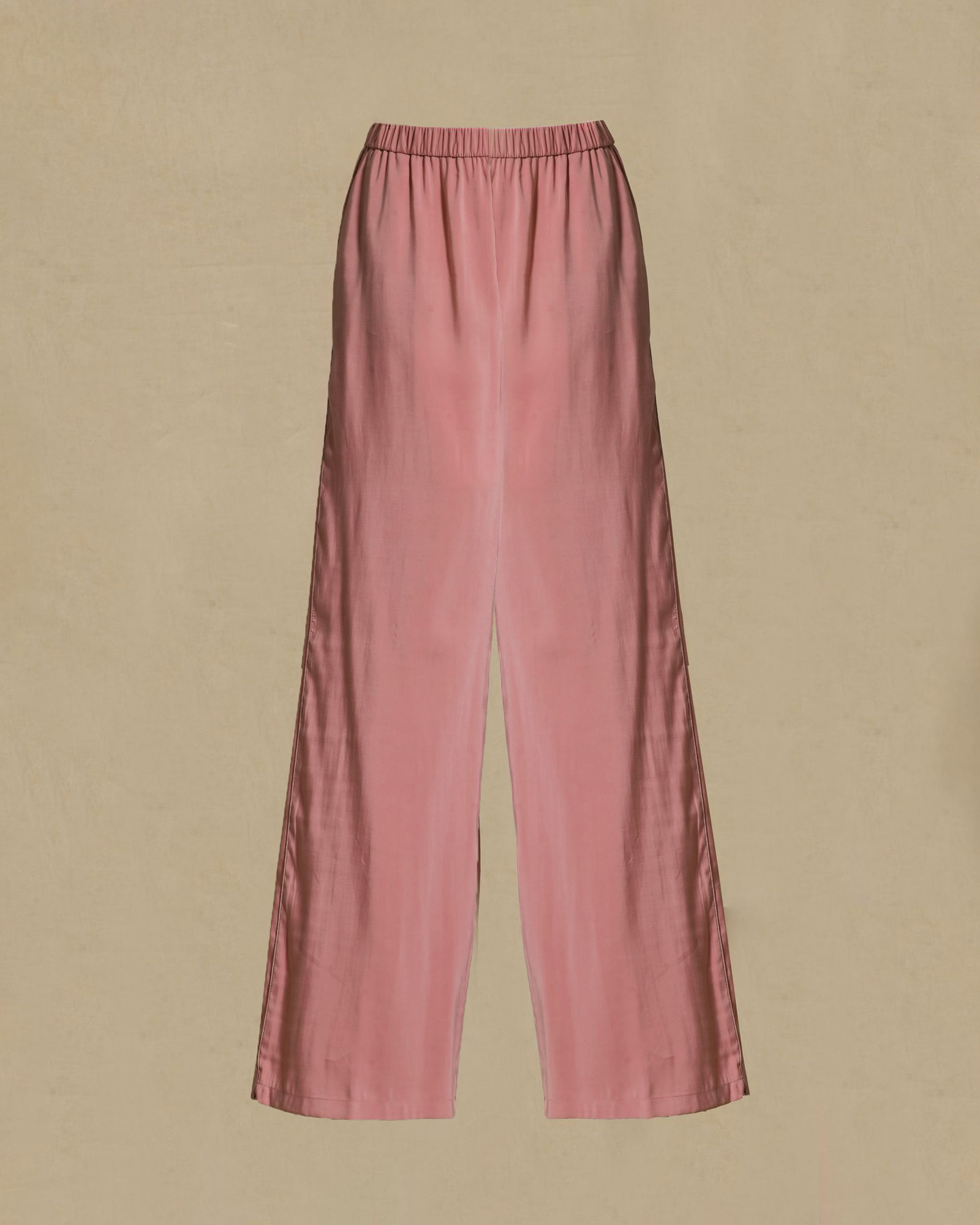 Pantalon large taille élastique vieux rose Sfizio