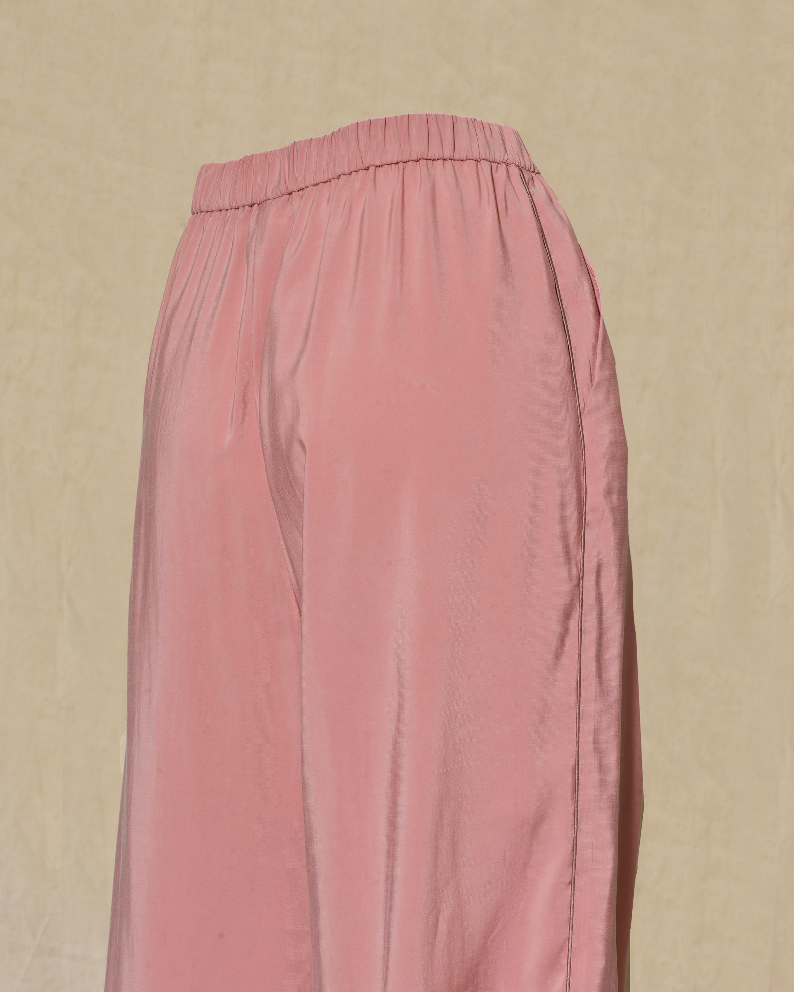 Pantalon large taille élastique vieux rose Sfizio
