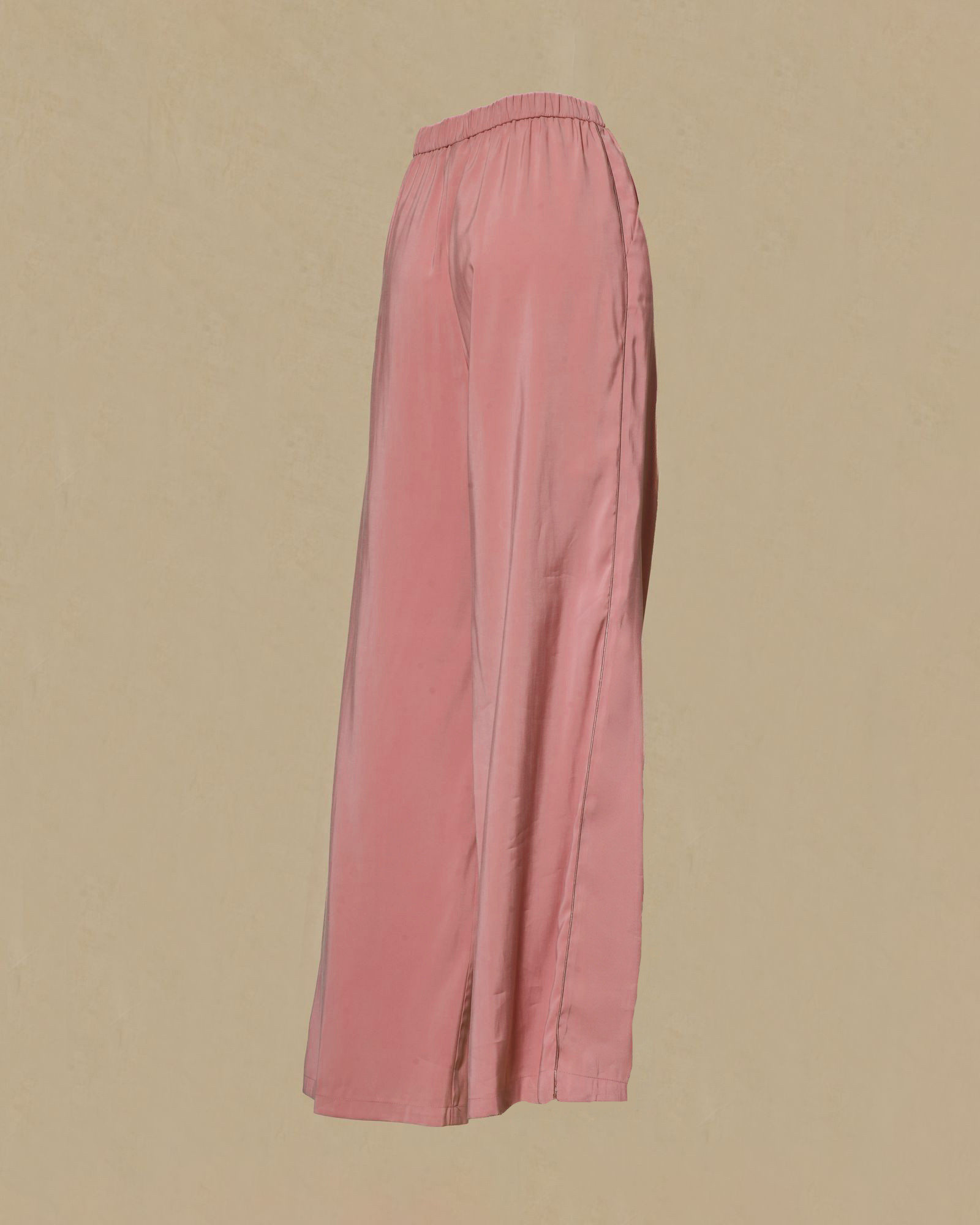 Pantalon large taille élastique vieux rose Sfizio