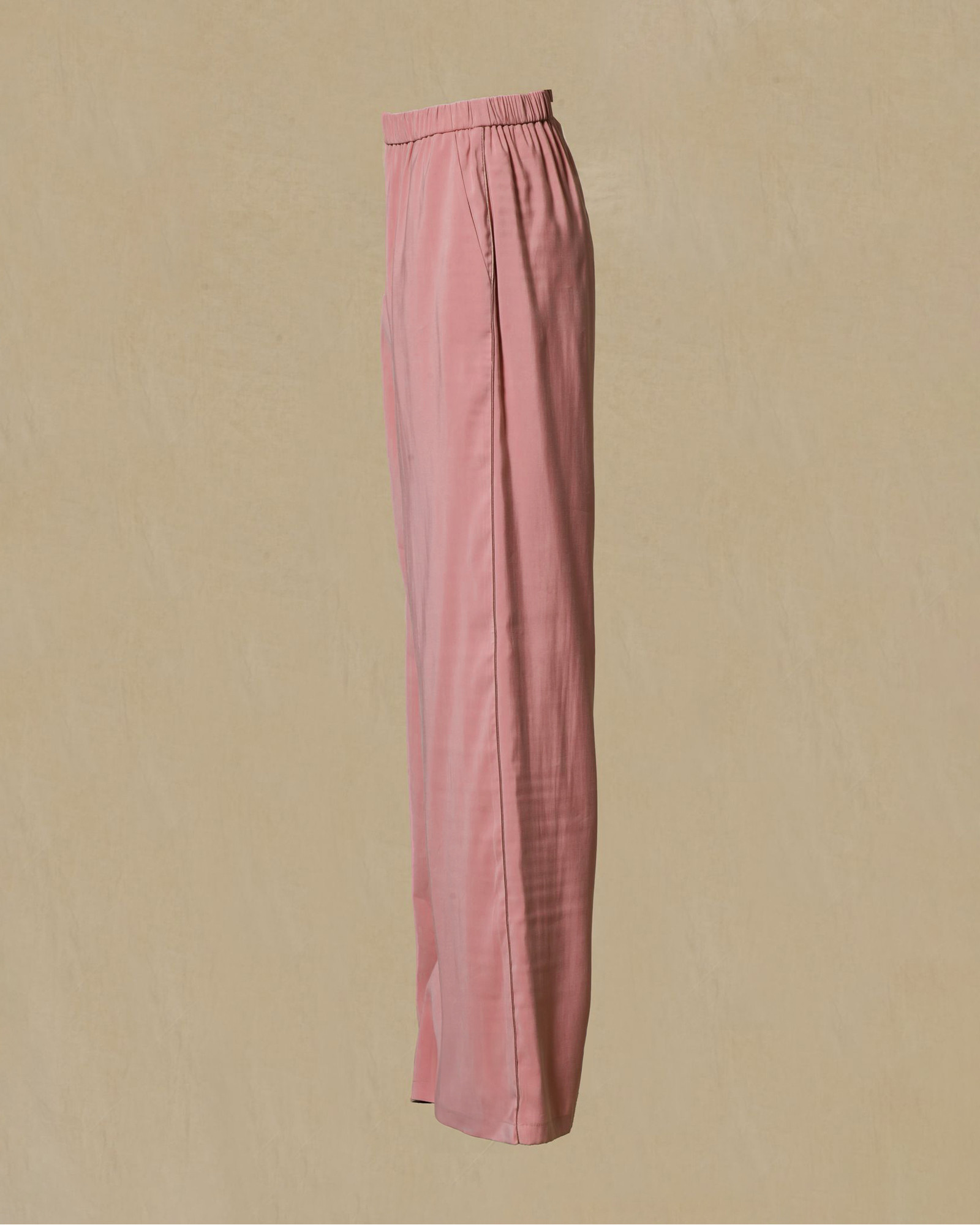 Pantalon large taille élastique vieux rose Sfizio