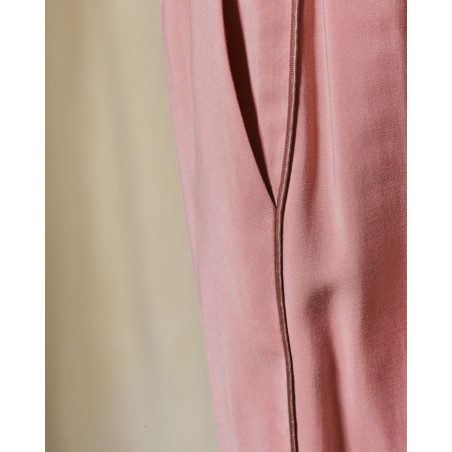 Pantalon large taille élastique vieux rose Sfizio