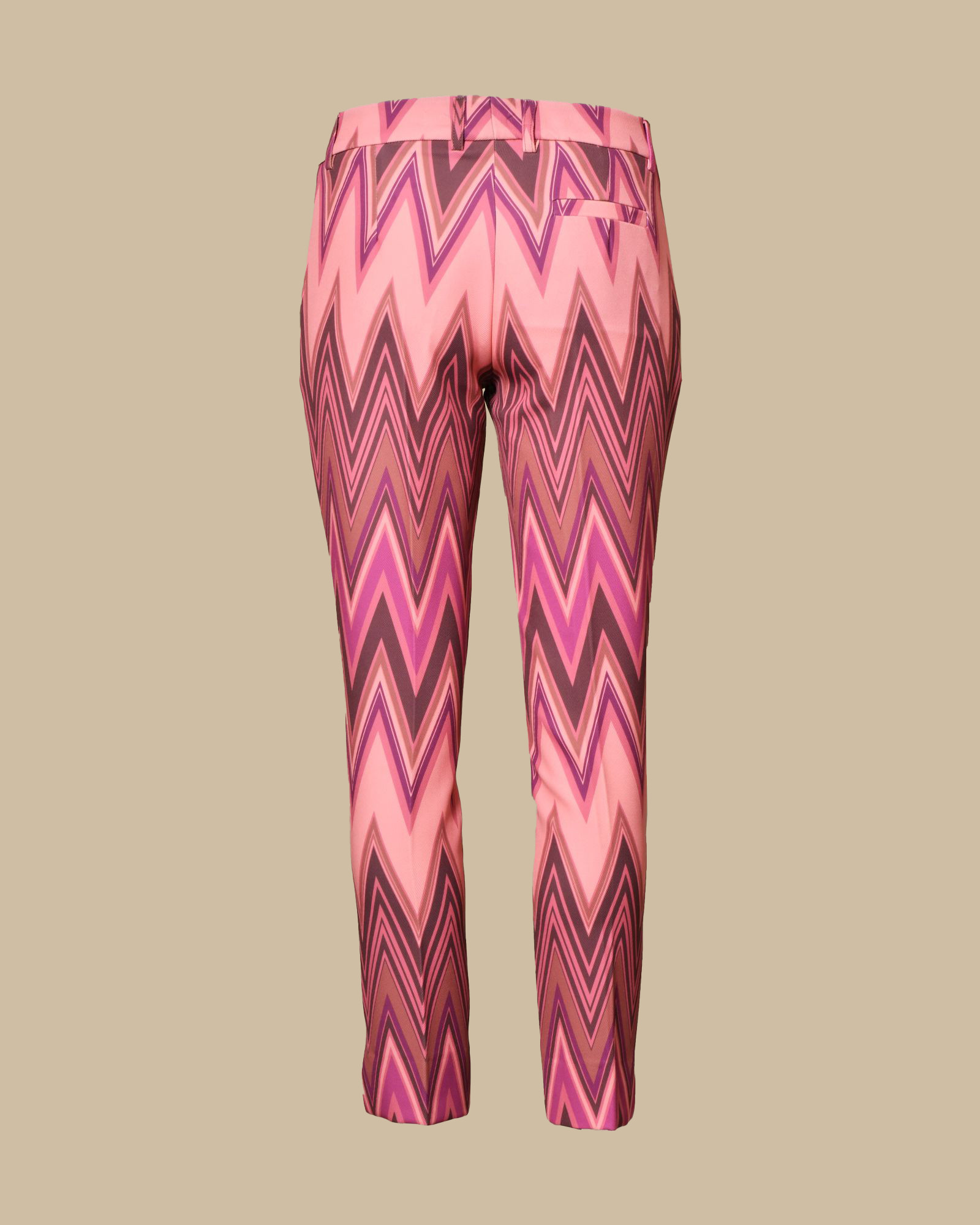 Pantalon à imprimé rose et violet Maesta