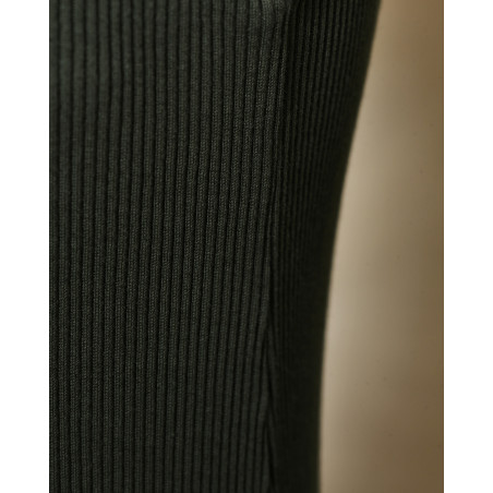 Robe longue côtelée kaki Diega