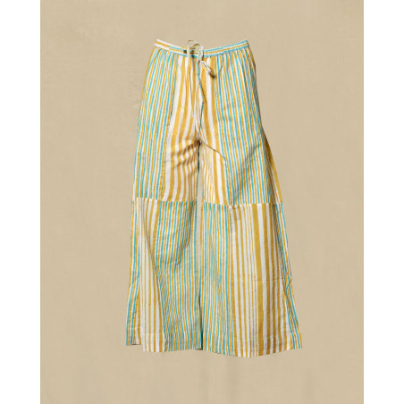 Pantalon large à rayures jaunes V.de.Vinster