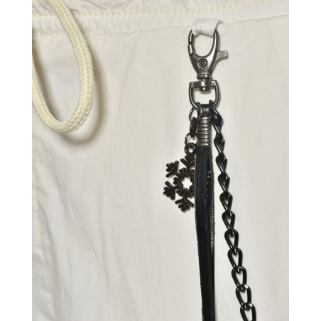 Pantalon en tissu technique blanc Over-D