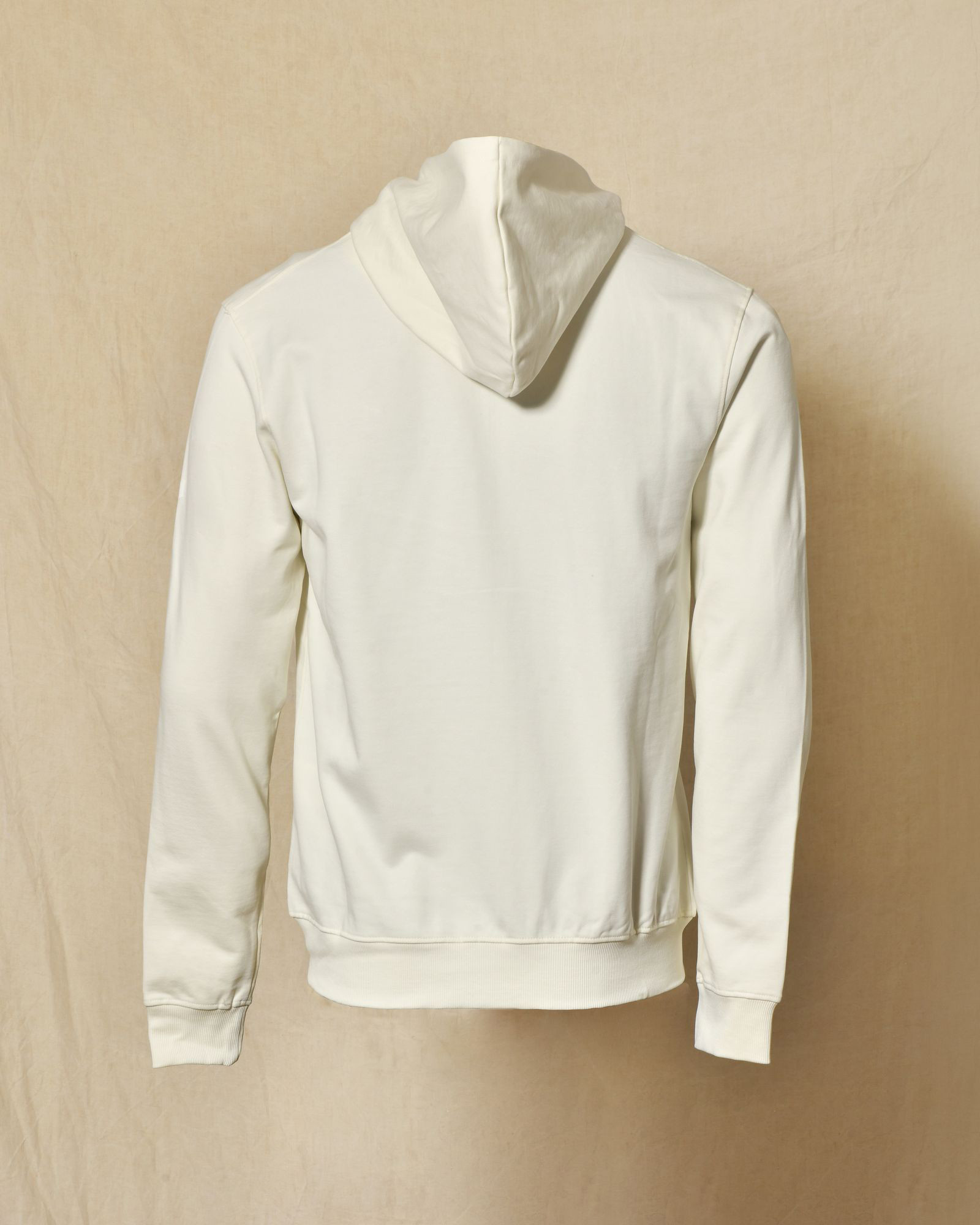 Sweat zippé à capuche écru Over-D