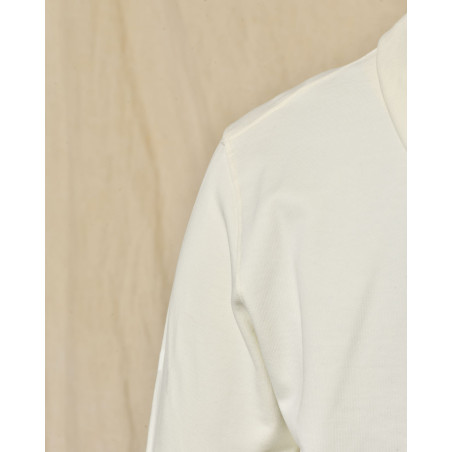 Sweat zippé à capuche écru Over-D