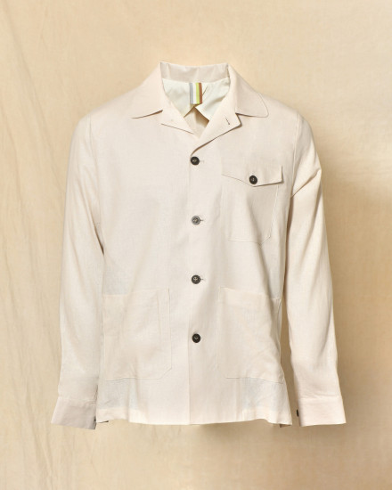 Veste légère en lin beige Over-D