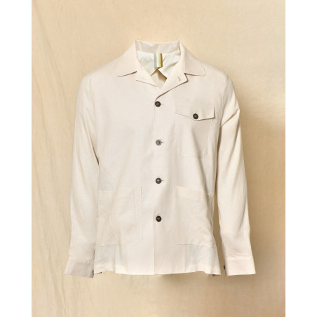 Veste légère en lin beige Over-D