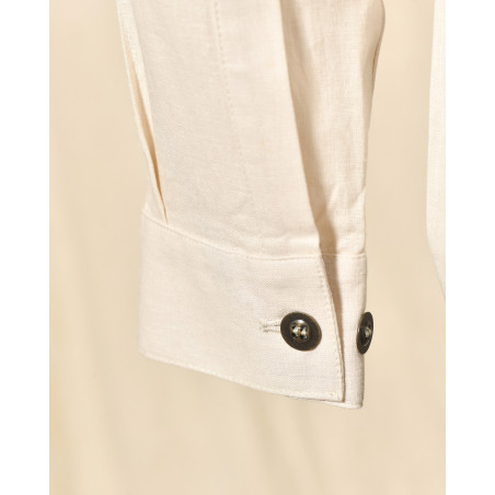 Veste légère en lin beige Over-D