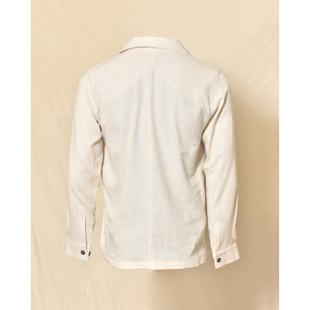 Veste légère en lin beige Over-D
