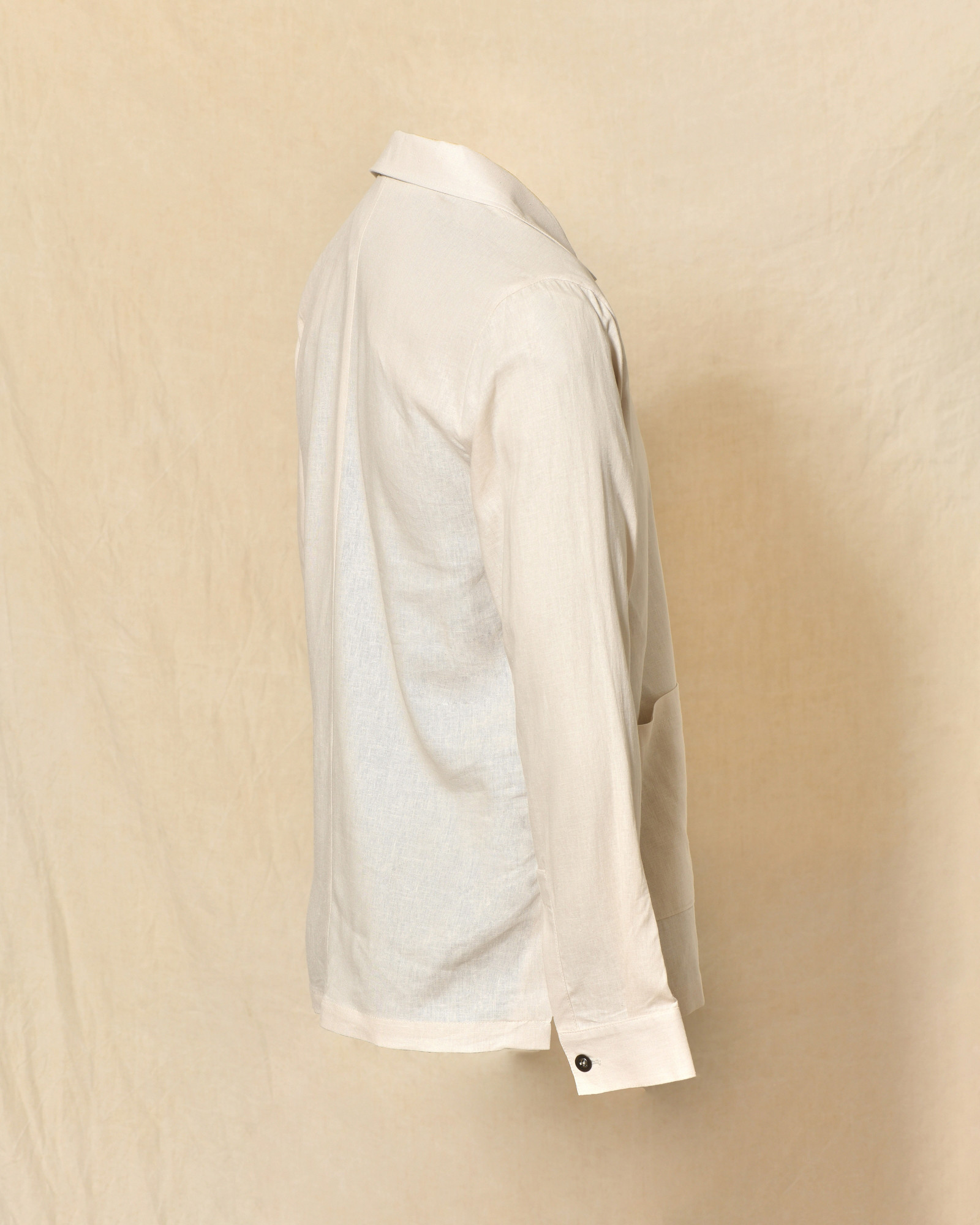 Veste légère en lin beige Over-D