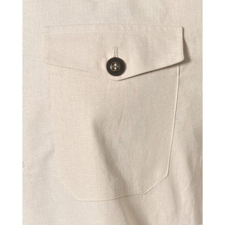 Veste légère en lin beige Over-D
