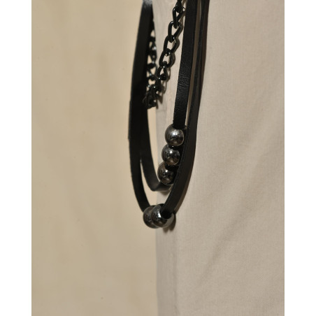 Pantalon en tissu technique beige Over-D