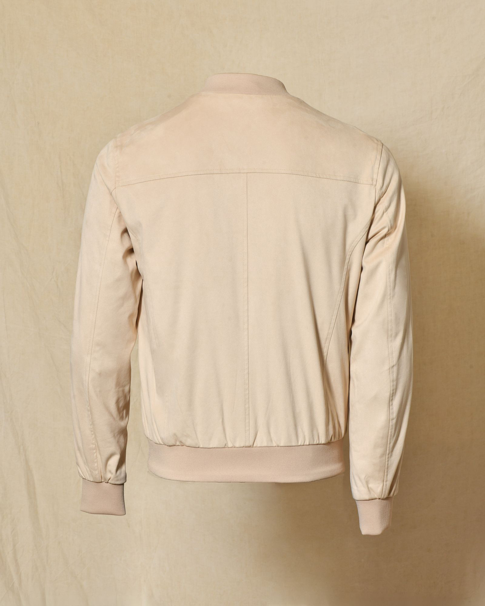 Veste bomber en daim beige Over-D