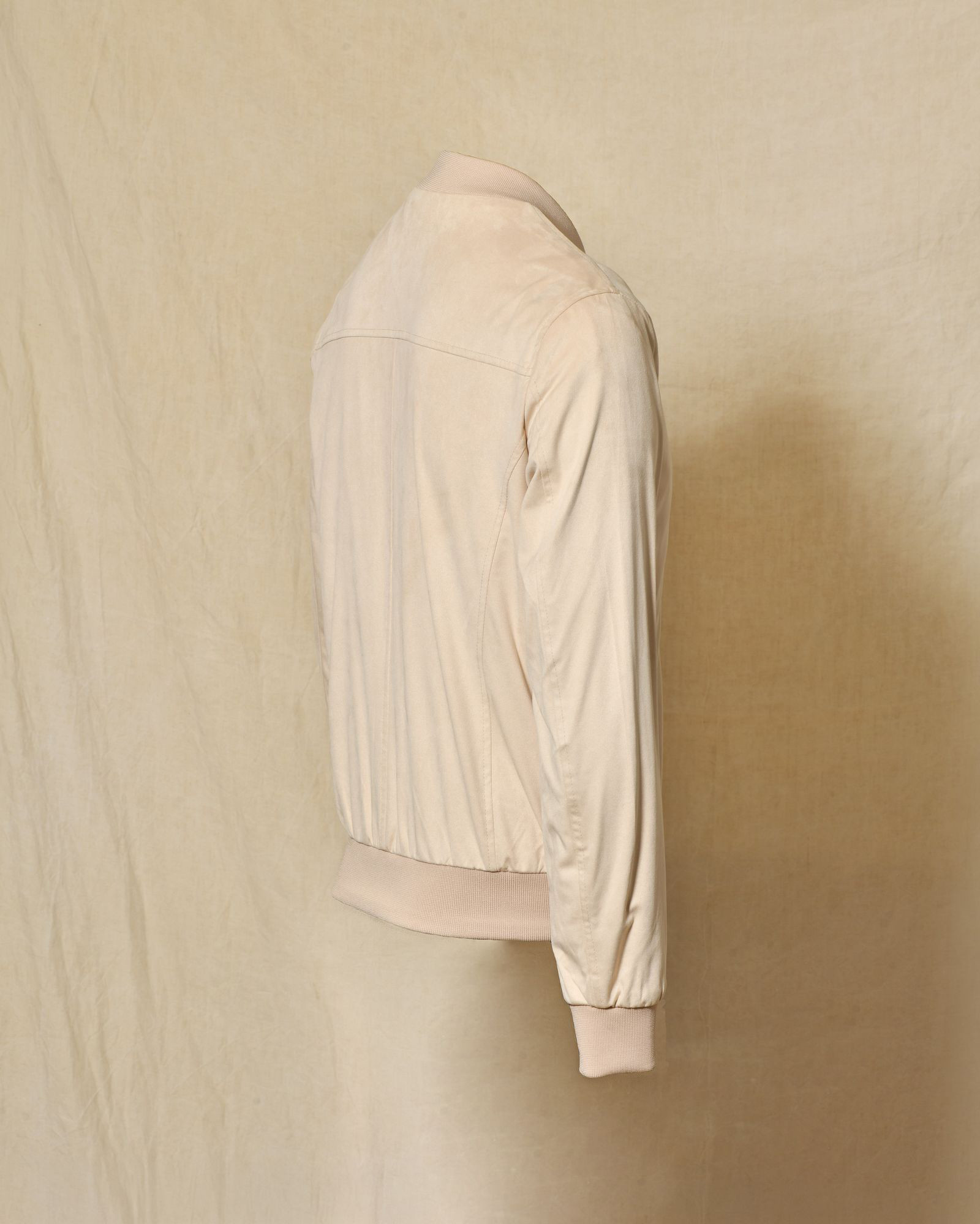 Veste bomber en daim beige Over-D
