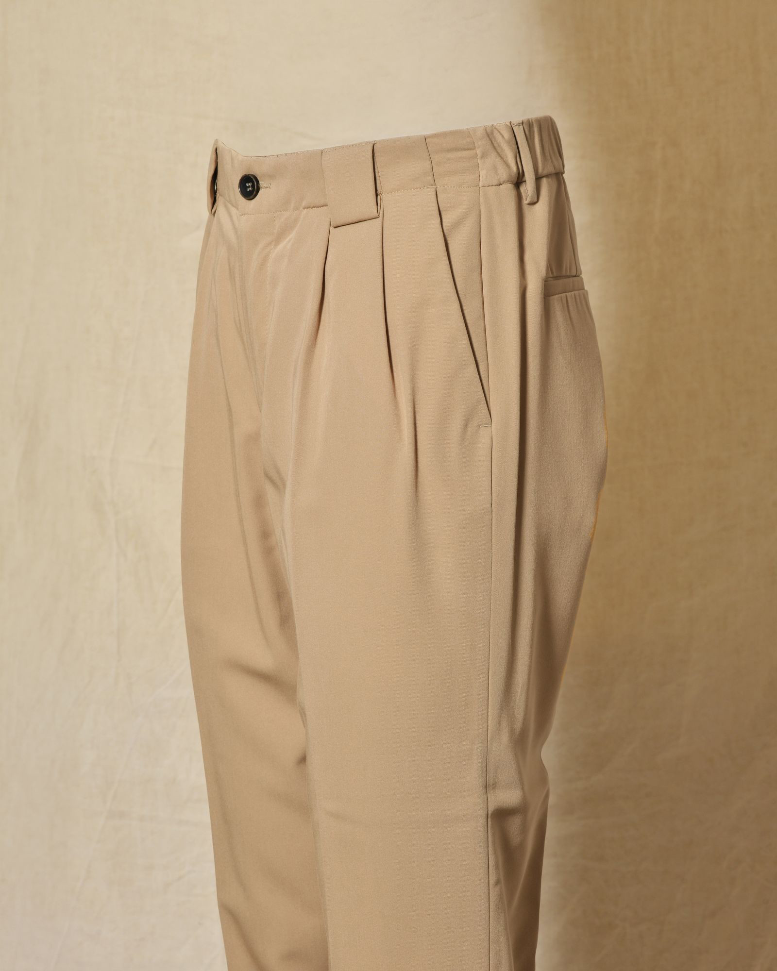Pantalon chino camel à pinces Over-D