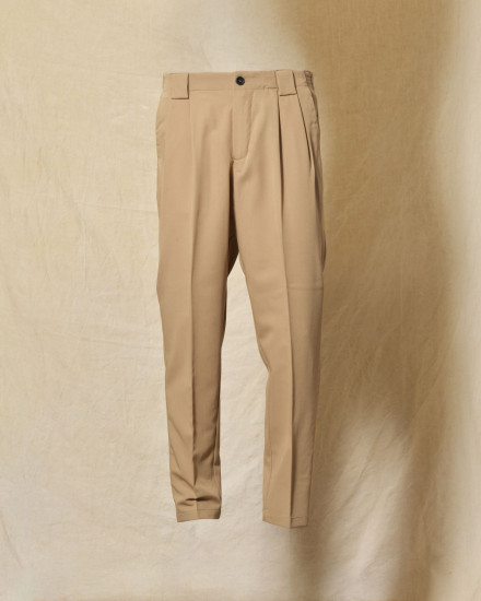 Pantalon chino camel à pinces Over-D