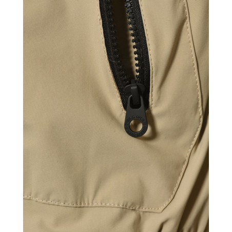 Veste coupe-vent à capuche beige zippée Over-D