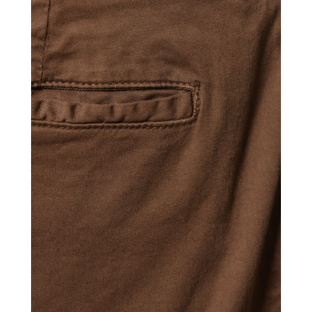 Short marron à ceinture corde tressée et boucle bois Over-D