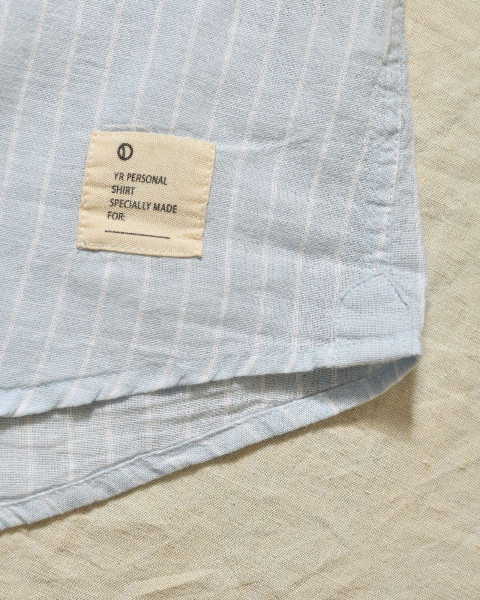 Chemise à rayures bleu clair en lin Over-D