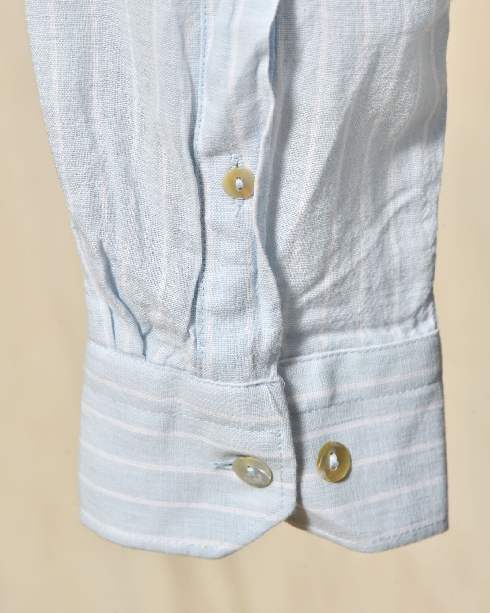 Chemise à rayures bleu clair en lin Over-D