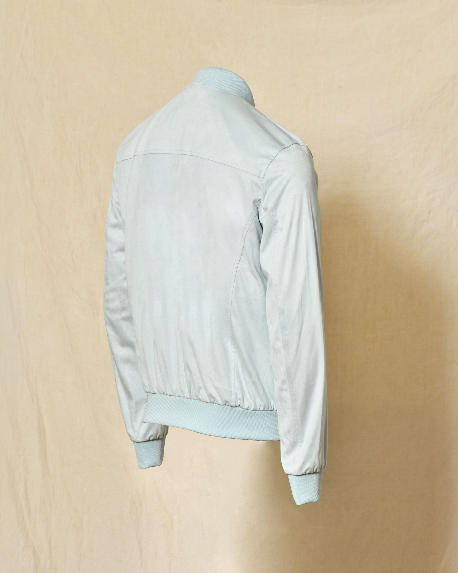 Veste bomber en daim bleu Over-D
