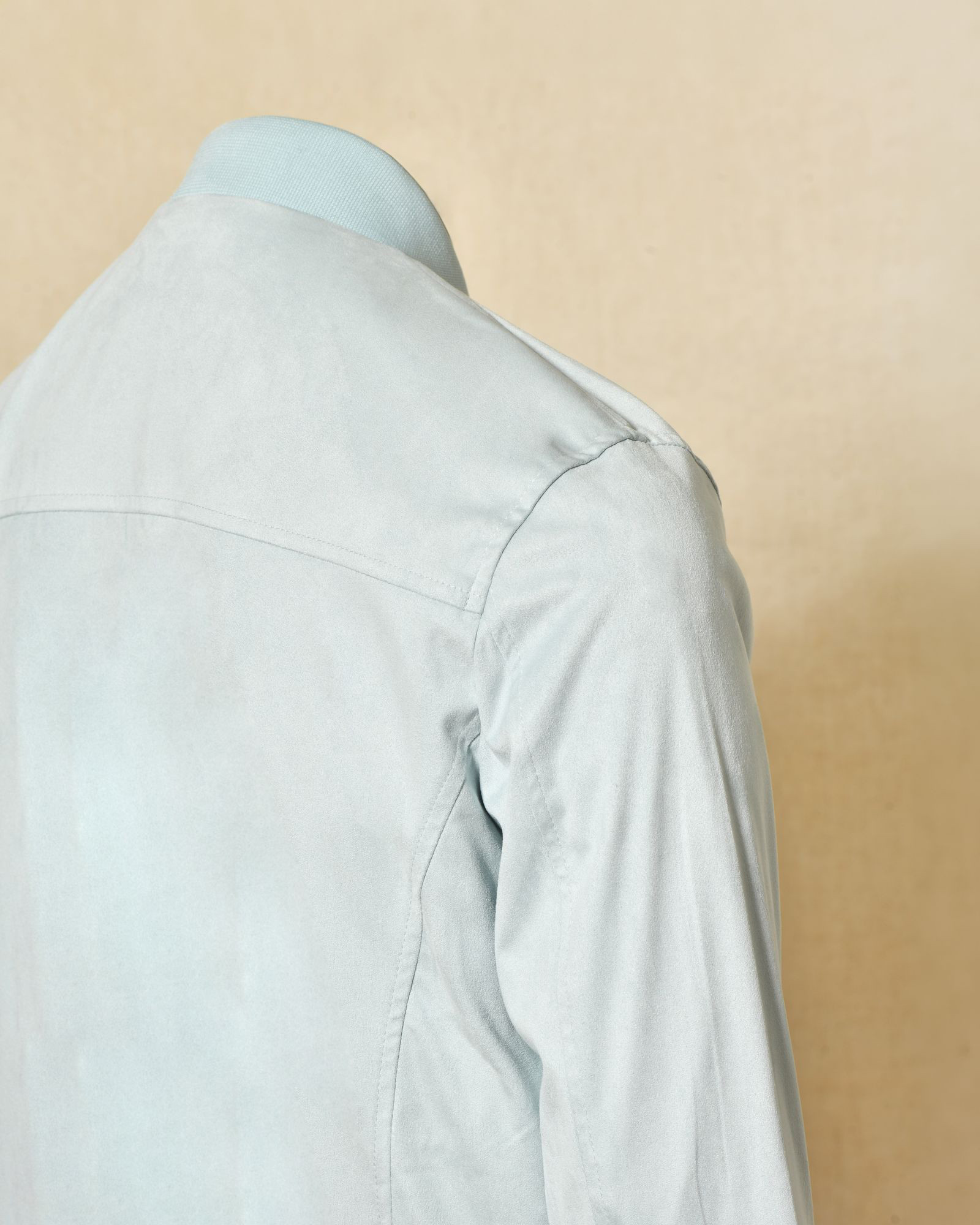 Veste bomber en daim bleu Over-D
