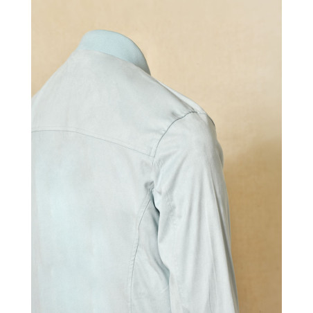 Veste bomber en daim bleu Over-D