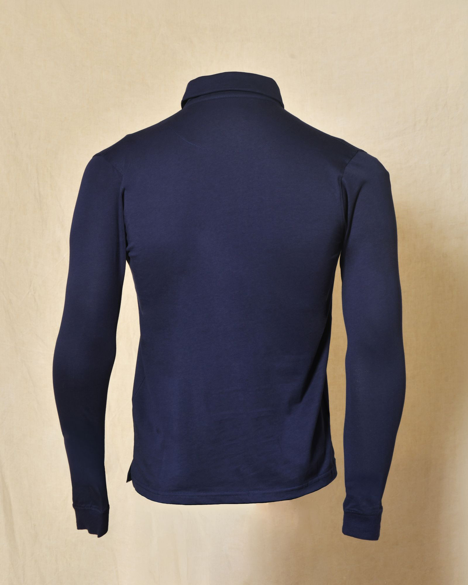 Polo manches longues bleu marine Over-D