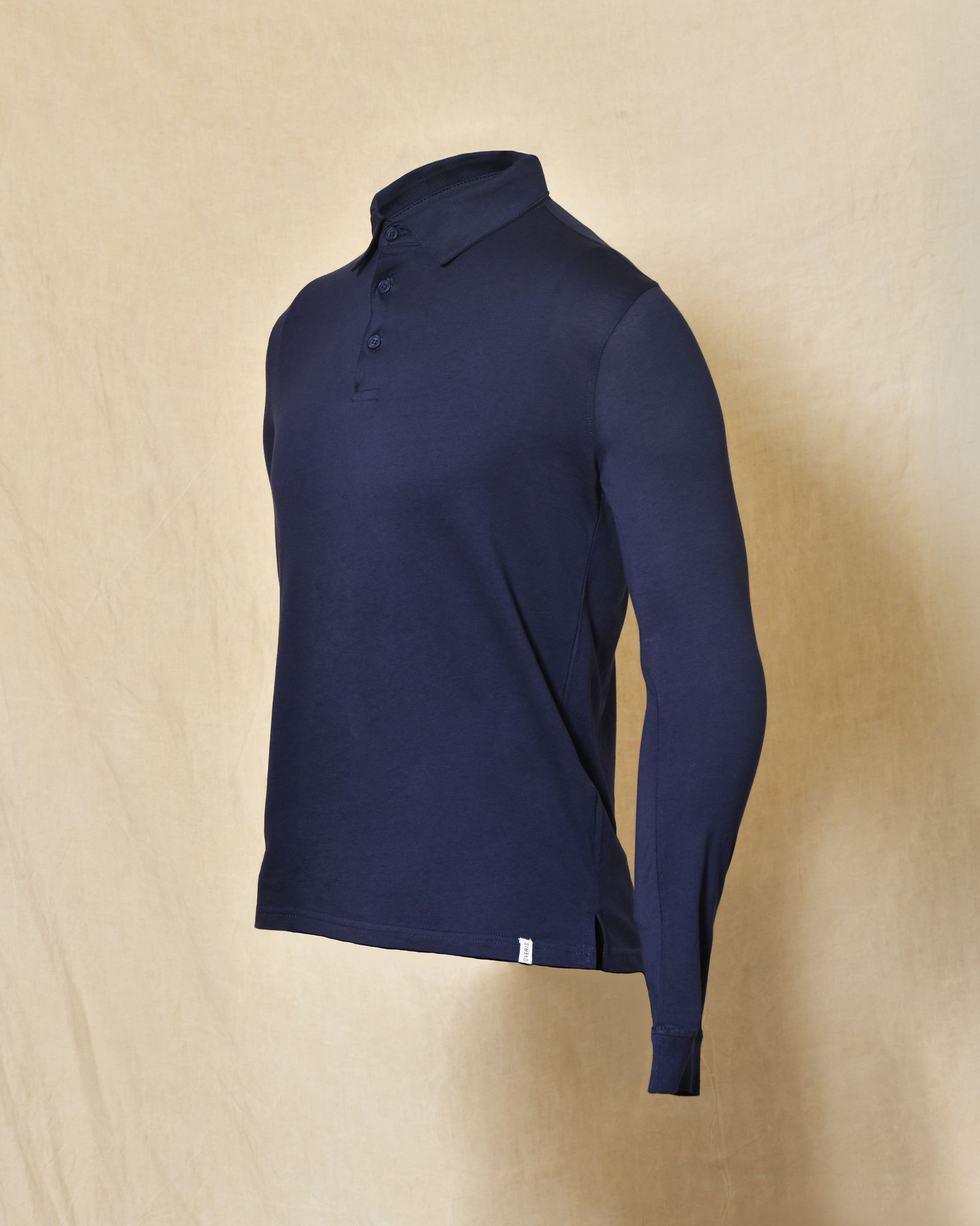 Polo manches longues bleu marine Over-D