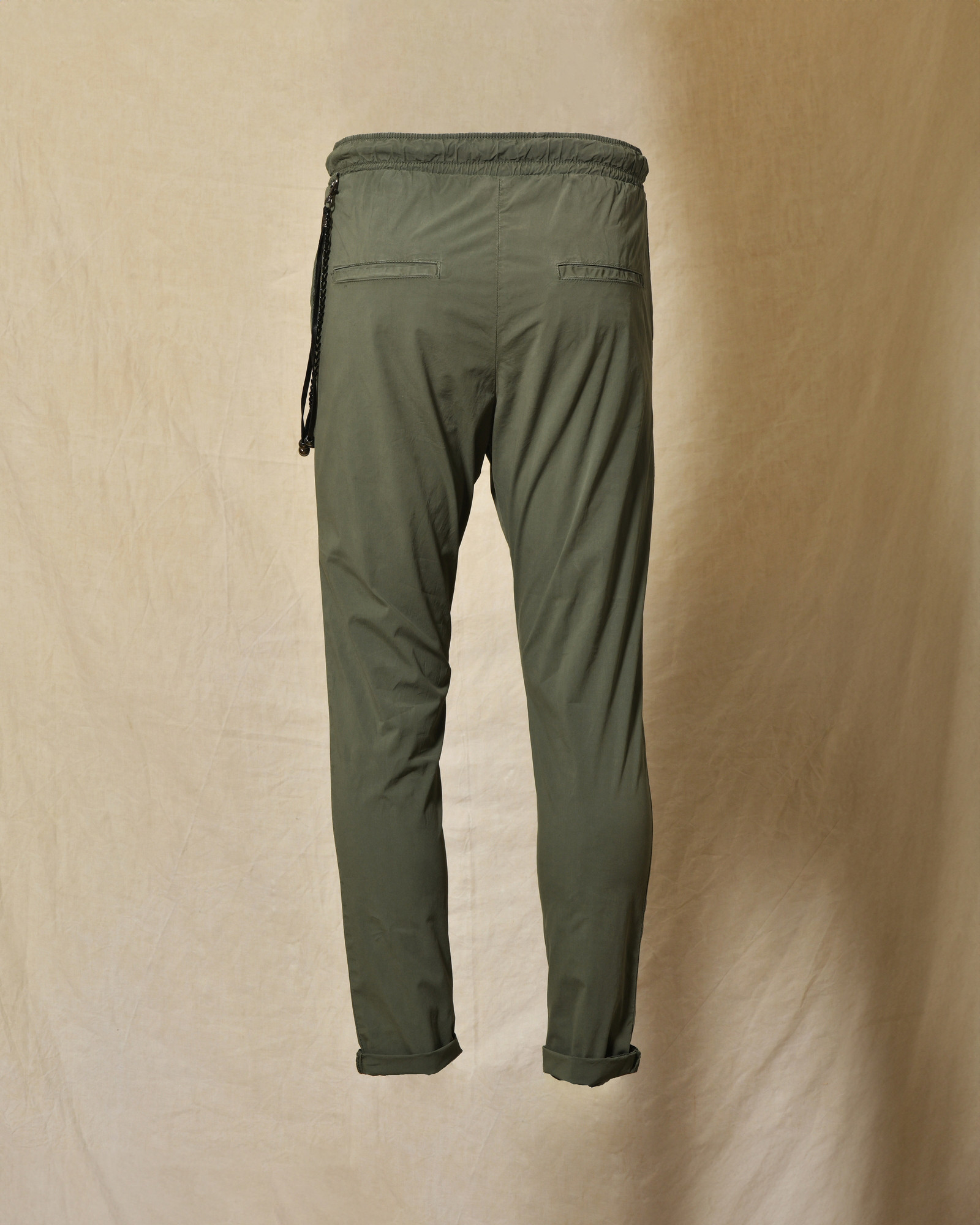 Pantalon en tissu technique kaki Over-D